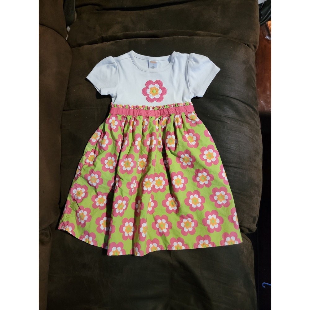 Gymboree growing flowers floral dress size 4